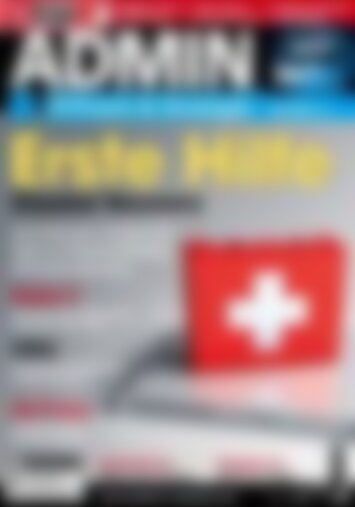 ADMIN Magazin Erste Hilfe - Disaster Recovery (Vorschau)