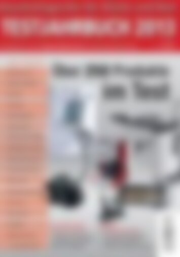 Haus & Garten TESTJAHRBUCH Über 250 Produkte im Test (Vorschau)