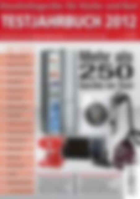 Haus & Garten TESTJAHRBUCH Mehr als 250 Geräte im Test (Vorschau)