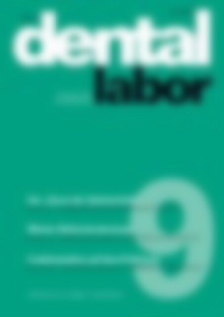 das dental labor Der "Oscar der Zahntechnik" (Vorschau)