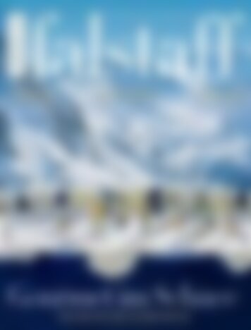 Falstaff Special 21/2019 Gourmet im Schnee